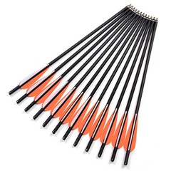 12/24pcs 20 inch Hunting Carbon Crossbow Bolts Half Moon Nocks OD 8.8mm Arrows