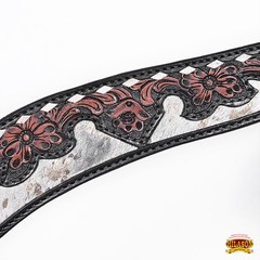 Western Headstall and Breast Collar Set HILASON Tooled Leather Horse Bridle Tack