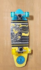 New Kryptonics 27″ Cruiser Complete Skateboard (EKG Blue/Yellow))