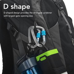 2PCS Compact Locking Carabiners For Outdoor Activities D Shape Popular