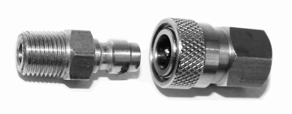 Paintball quick disconnect male female set fittings paintballing air adapter.