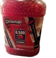Crosman Airsoft 6mm Plastic BB’s 6500 12 grams Supersphere Technology.. Red…AV