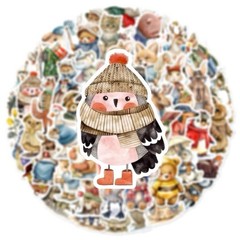 30Pcs Random Cute Anthropomorphic Animal Zoo Party Cartoon Waterproof Stickers