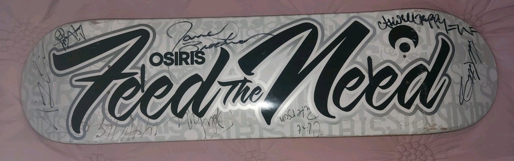 Osiris Feed The Need Signed Skateboard Deck Rare
