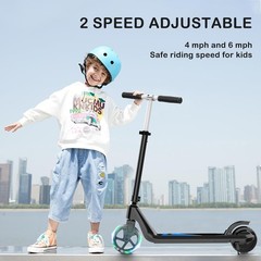Adjustable Electric Scooter for Kids 6-10 with Flash Wheels & Safety Features