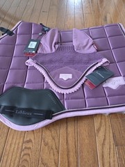LeMieux Mallow Loire Large Saddle Pad & Bonnet Set New With Tags