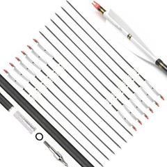 30″ 32″ Carbon Arrows Spine 500 Turkey Feather OD7.6 mm For Compound&Recurve Bow