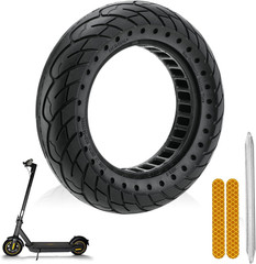 Solid Rubber Tire 60/70-6.5 for Ninebot Segway MAX G30 Electric Scooter, Black