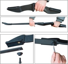 Archery Recurve Bow Arrows Set 30 40LBS Straight Longbow Bow Right and Left Hand