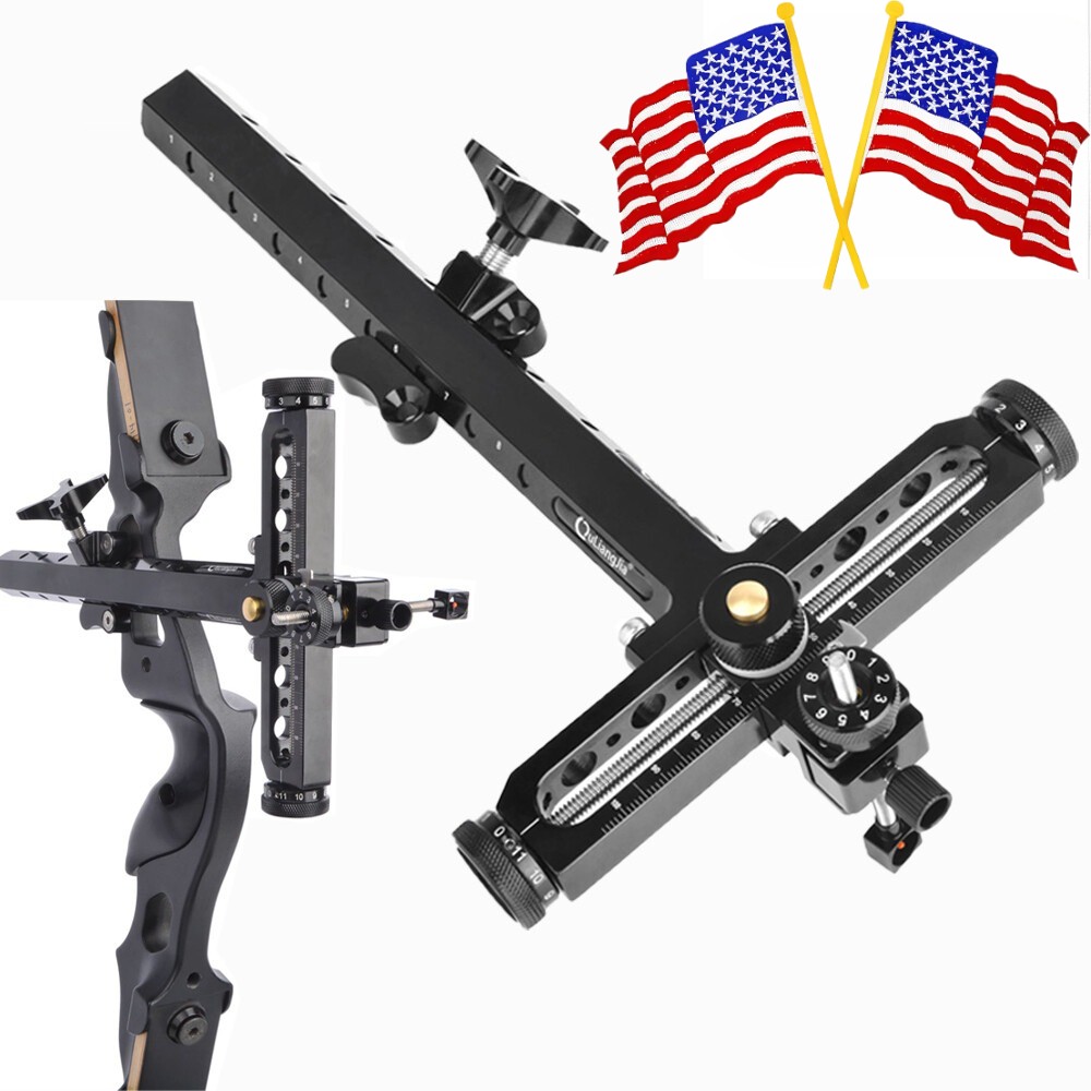 9″ Archery Recurve Bow Sight T Shape Aluminum Adjustable Bow Target Shooting US