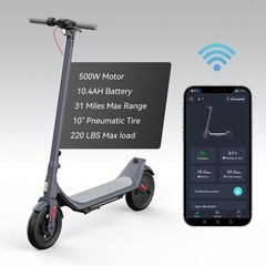 LEQISMART A6L MAX E-Scooter 10″ 500W Motor 25km/h 31 Miles Long Range Adult