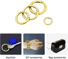 16PCS Spring O Ring Zinc Alloy round Carabiner Snap Trigger Buckle Hooks Clip DI
