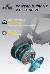 OKK-TEK V8 Electric Scooter 350W 36V 10.5aH Battery 15MPH 20.5mi Range 8.5″ Tire