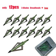 12pcs 20 inch Crossbow Bolts Carbon Crossbow Arrows / 12pcs 100 grain Broadheads