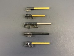 LOT OF FIVE (5) UNKNOWN BRAND GBB GAS BLOWBACK AIRSOFT PISTOL BARRELS