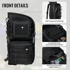 Lightweight Back Arrows Quiver with Molle System Pocket Foldable Hip Arrows Bag