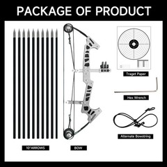 Tietheknot Archery Bow Set Compound Bow Stainless Steel Training Bow Outdoor