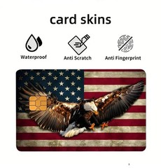 Eagle USA FLAG Patriotic Credit Debit Card Skin Cover Sticker 1PC