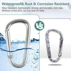 50x-200x 3″ Aluminum Carabiner D Shape Spring Clip Snap Key Hook Keychain Buckle