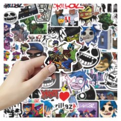 50 Piece Mix Lot 2” Gorillaz Stickers, Music, Band, Locker Phone *Free Ship*