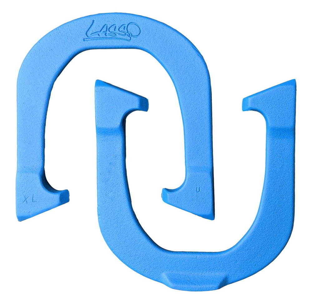 Lasso XL Lightweight Pro Pitching Horseshoes- Blue, One Pair, Made in USA
