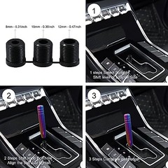 Long Shift Knob Weighted Aluminum Alloy Polished Metal Handle Gear Multicolor