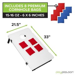 All Weather Cornhole Boards with Cornhole Bean Bag Set – Plastic Corn Hole Board