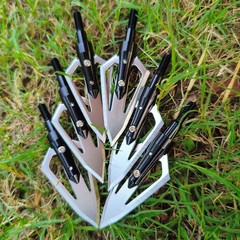 Archery 100 Grain Hunting Broadheads Arrowheads Arrow Heads Tips for Shooting