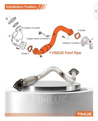 VIMLUK Exhaust Flex Pipe 2012-2016 Chevy Sonic