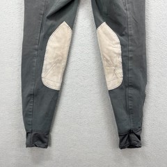 Piper Riding Breeches Women 30* Gray Stretch Patch Equestrian Performance Pants