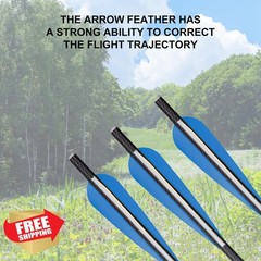 KURUGEILI 3″ 4 Inch Blue TPU Arrow Fletchings