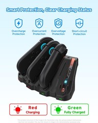 Charging Dock for Switch 2 JoyCon, Magnetic Fast Charger Station for 4 JoyCon…