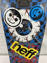 Zero Jon Allie Eye Eyeball Shaped SHALLOW GRAVE Skateboard Deck 9.75 BLACK