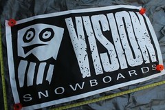 VISION Snowboards Skull Street Wear OG Skateboarding 30x50in. Shop Poster BANNER