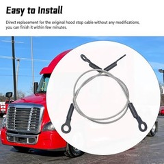 A17-18481-000 Hood Stay Stop Control Cable 2PC Compatible with Freightliner