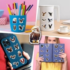 55PCS Eagle Stickers Waterproof Vinyl Decals for Water Bottle Laptop Luggage