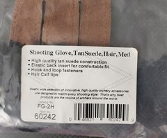 Neet Tan Suede Leather Archery Shooting Glove Medium FG-2H 60242