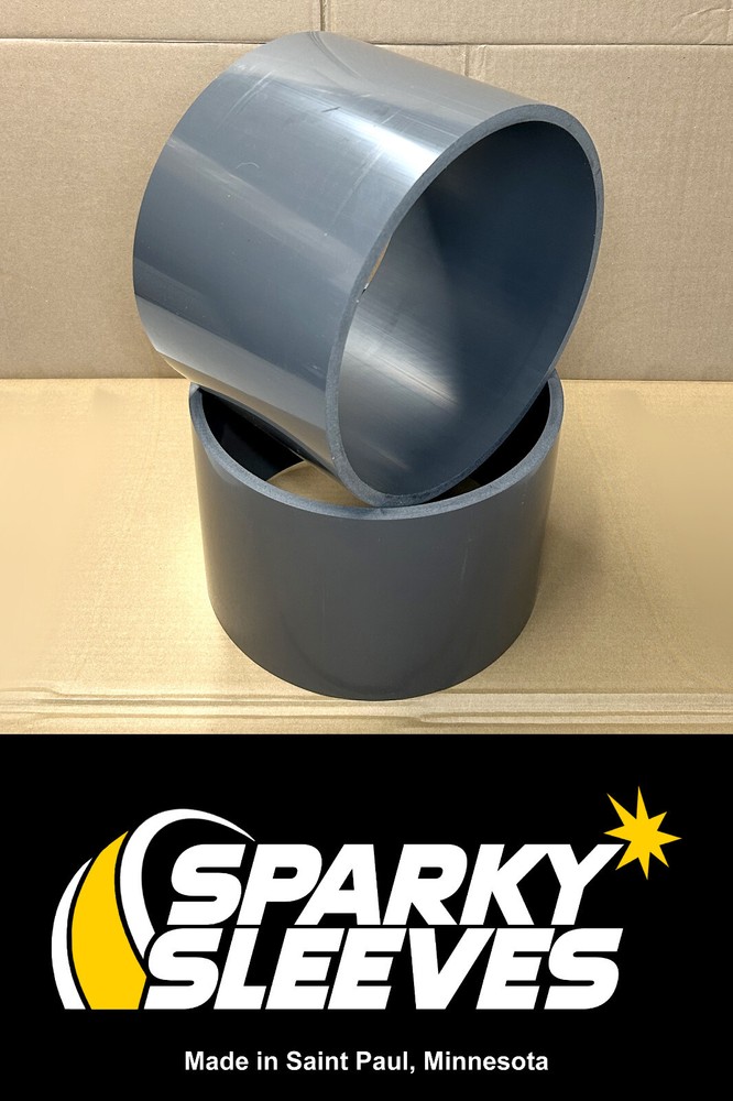 PVC Drift Trike Sleeves 10″ Diameter 7″ Wide 3/8″ Thick with Square 90º Edges