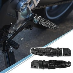 1 Pair Motorcycle Foot Pegs Aluminum Alloy Motorbike Footrests Pedals Black
