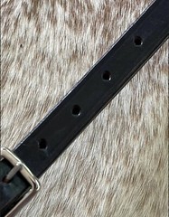Black Genuine Leather Western Girth Cinch Connector Strap FREE SHIPPING