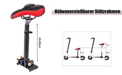 NEW Electric Scooter Seat Adjustable Saddle for Xiaomi M365 Scooter Red + Black
