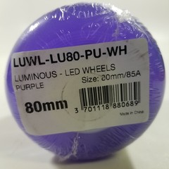 Luminous PURPLE 80mm 85A LED Light Up Inline Skates Wheels (4 Pack)