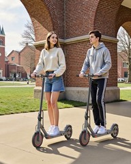 ELECTRIC SCOOTER FOR TEENS KIDS FOLDABLE ADJUSTABLE HEIGHT E-SCOOTER LED GIFTS