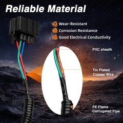 Rear Tail Light Wiring Harness Driver & Passenger Side Compatible with Chevro…