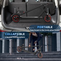 LADPED LP07 Electric Scooter for Adults & Teens, Folding 350W 8.5» EScooter APP