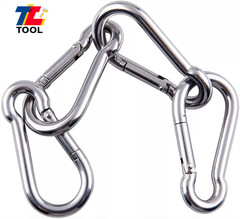 Set Of 6 264 Lbs 304 Stainless Steel Spring Snap Hook Carabiner Clips