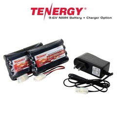 Tenergy 9.6V NiMH 2000mAh Battery Pack with Charger Option Lot