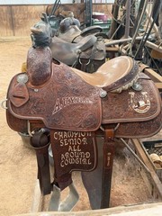 Scott Thomas roping saddle