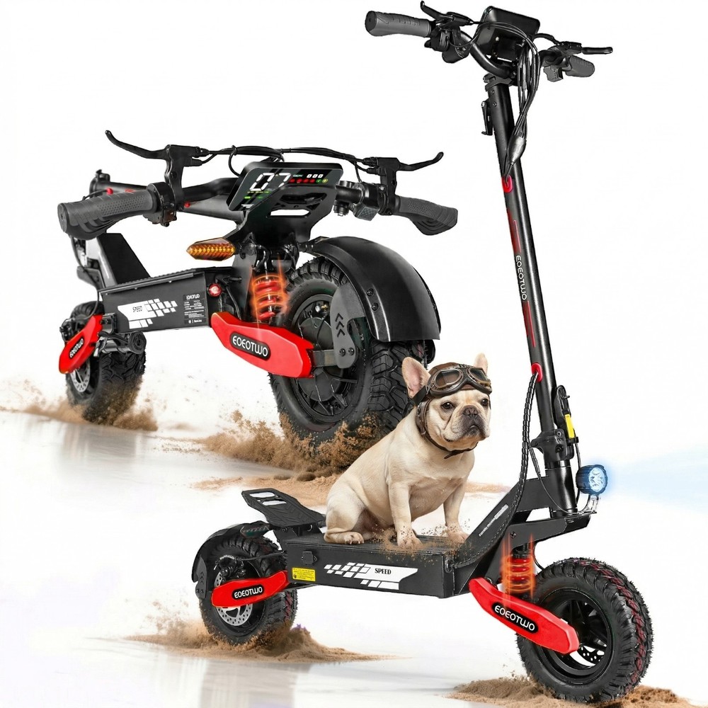 EOEOTWO Electric Scooter for Adult 48V13AH 30MPH 11» Off-road Fast E-Scooter