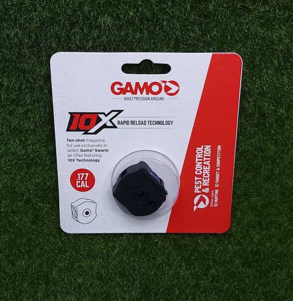 Gamo Swarm 10X GEN1 .177 Caliber, 10-Round Rotary Magazine, Black – 621258754